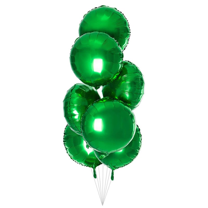 Adeer 18" Green Round Shaped Foil Balloons Mylar Helium Balloons for Birthday Party Wedding Baby Shower Decorations, Pack of 20 - Image 5